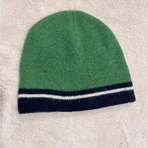 JCrew New With Tag Green and Black Beanie.
